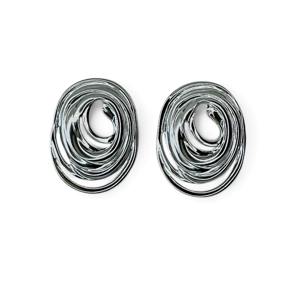 ARETES DE HILO PLATEADO