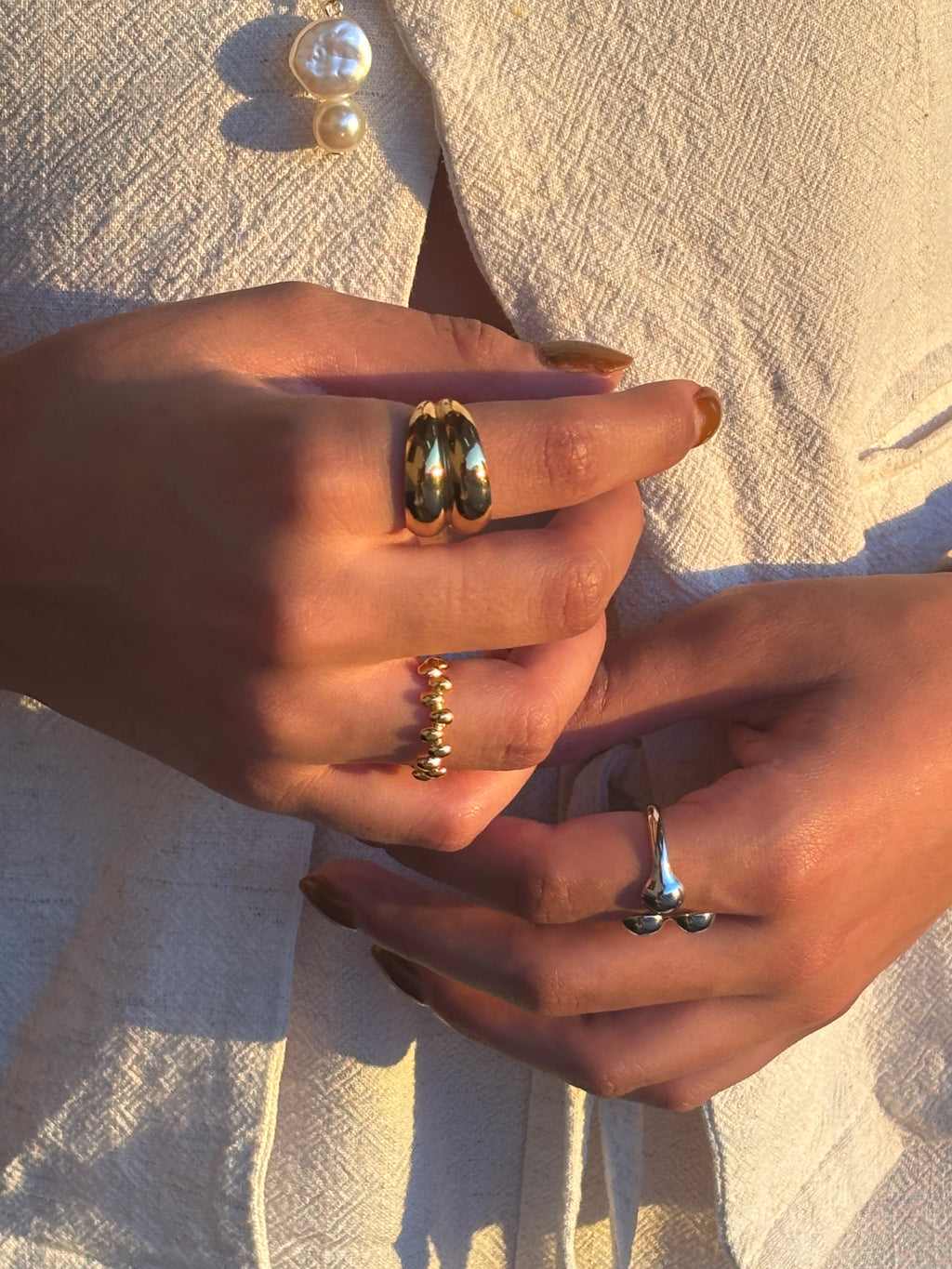 ANILLO BUBBLE DORADO