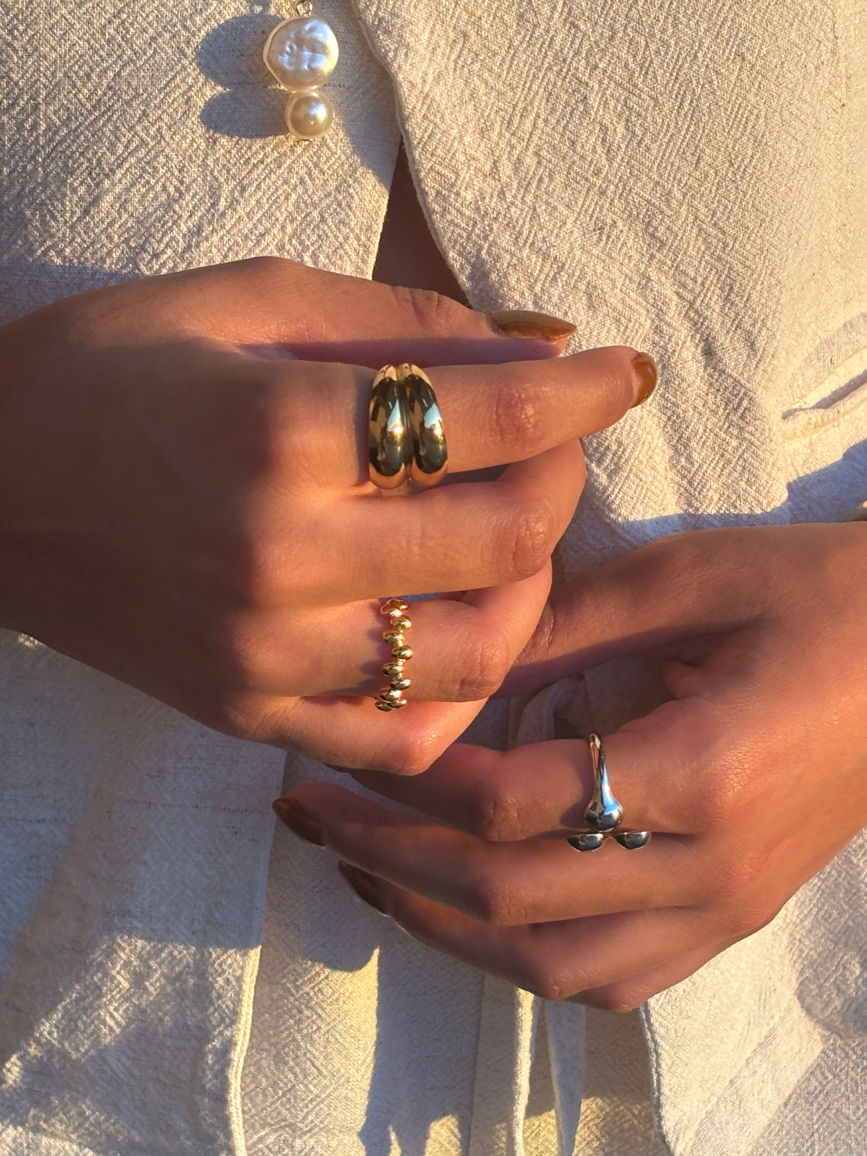 ANILLO BUBBLE DORADO