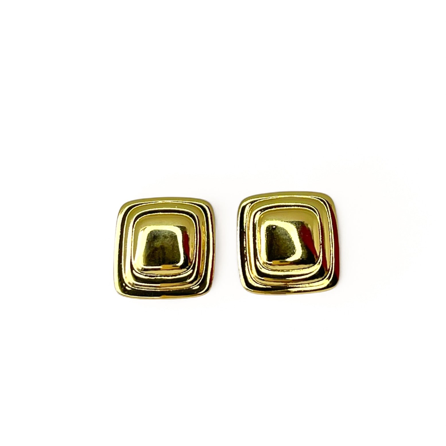 ARETES CUADRADO CHUNKY DORADO