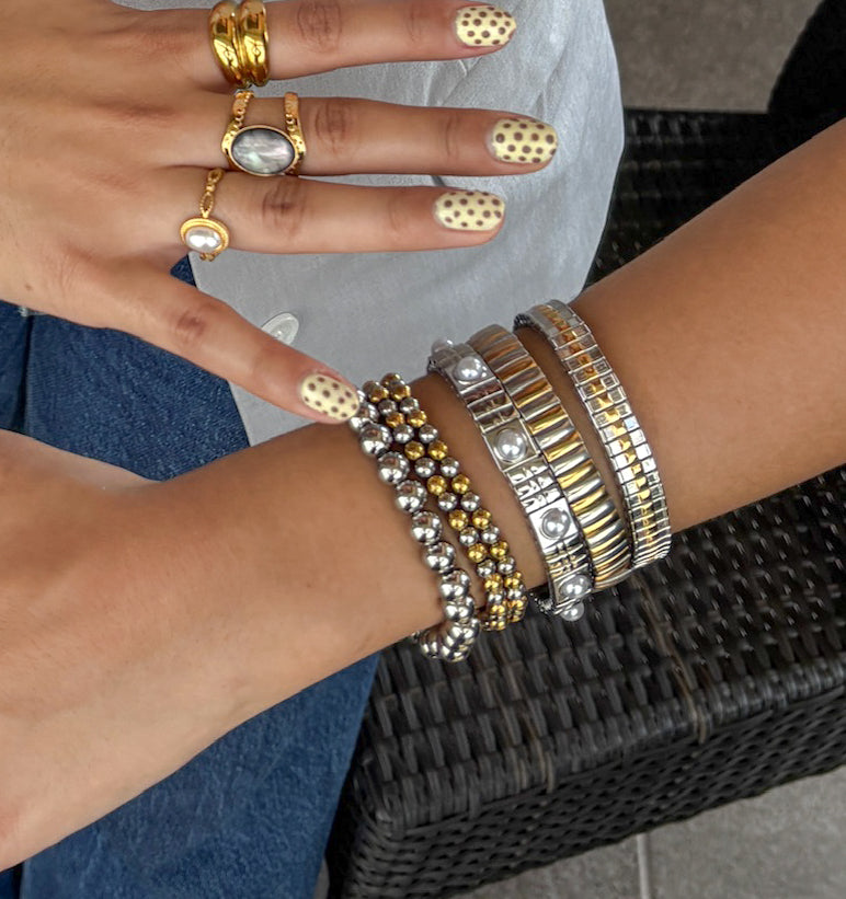 PULSERAS BOLITAS COMBINADAS