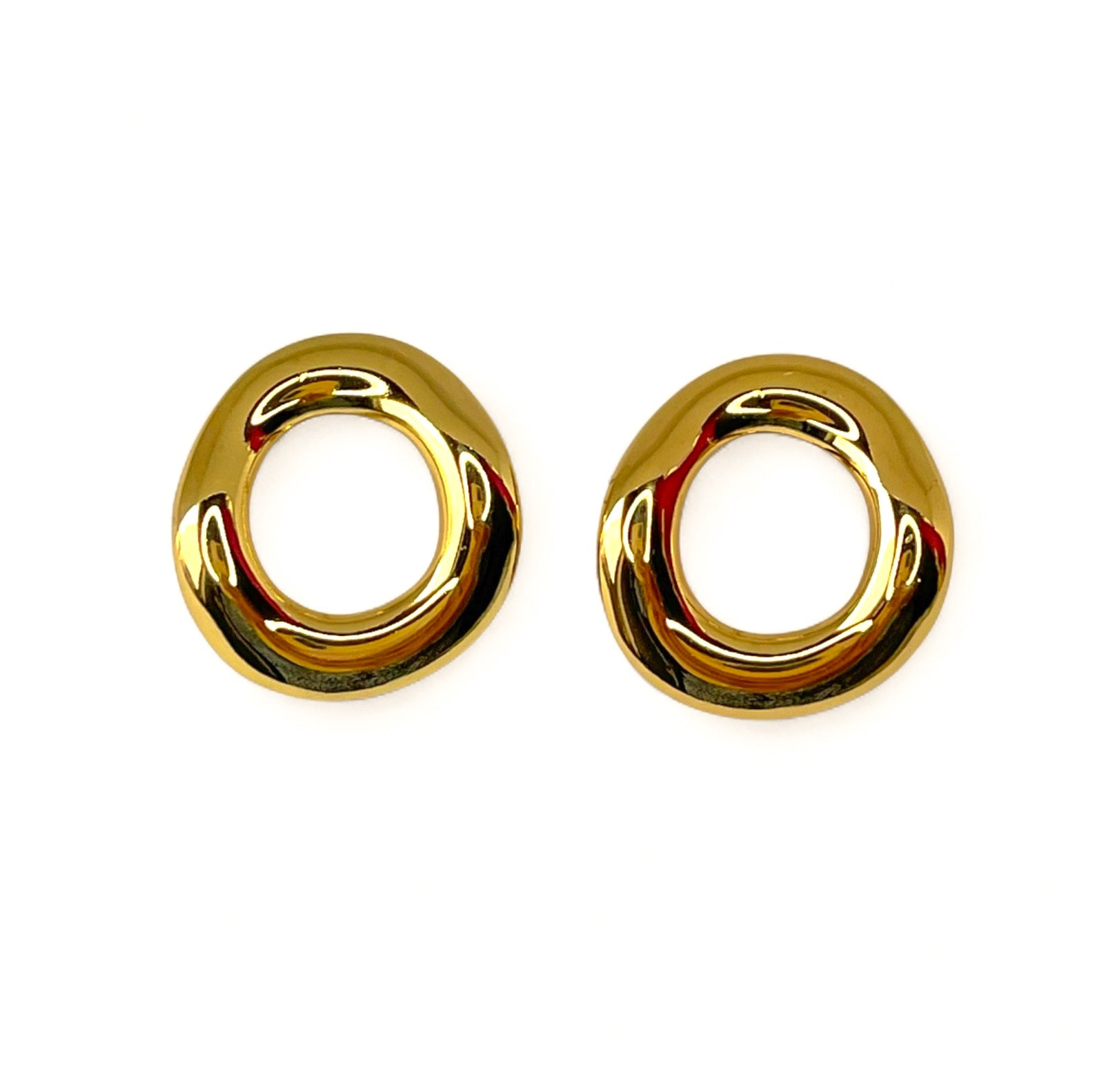 ARETES CIRCULO DORADO CHUNKY